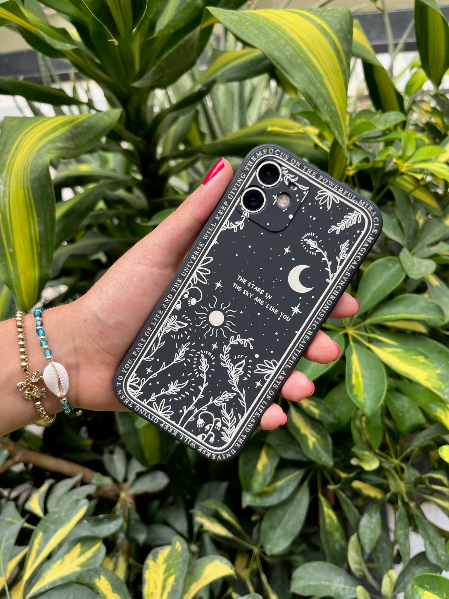 Case iPhone Tarot Negro - Diseño Místico Aesthetic