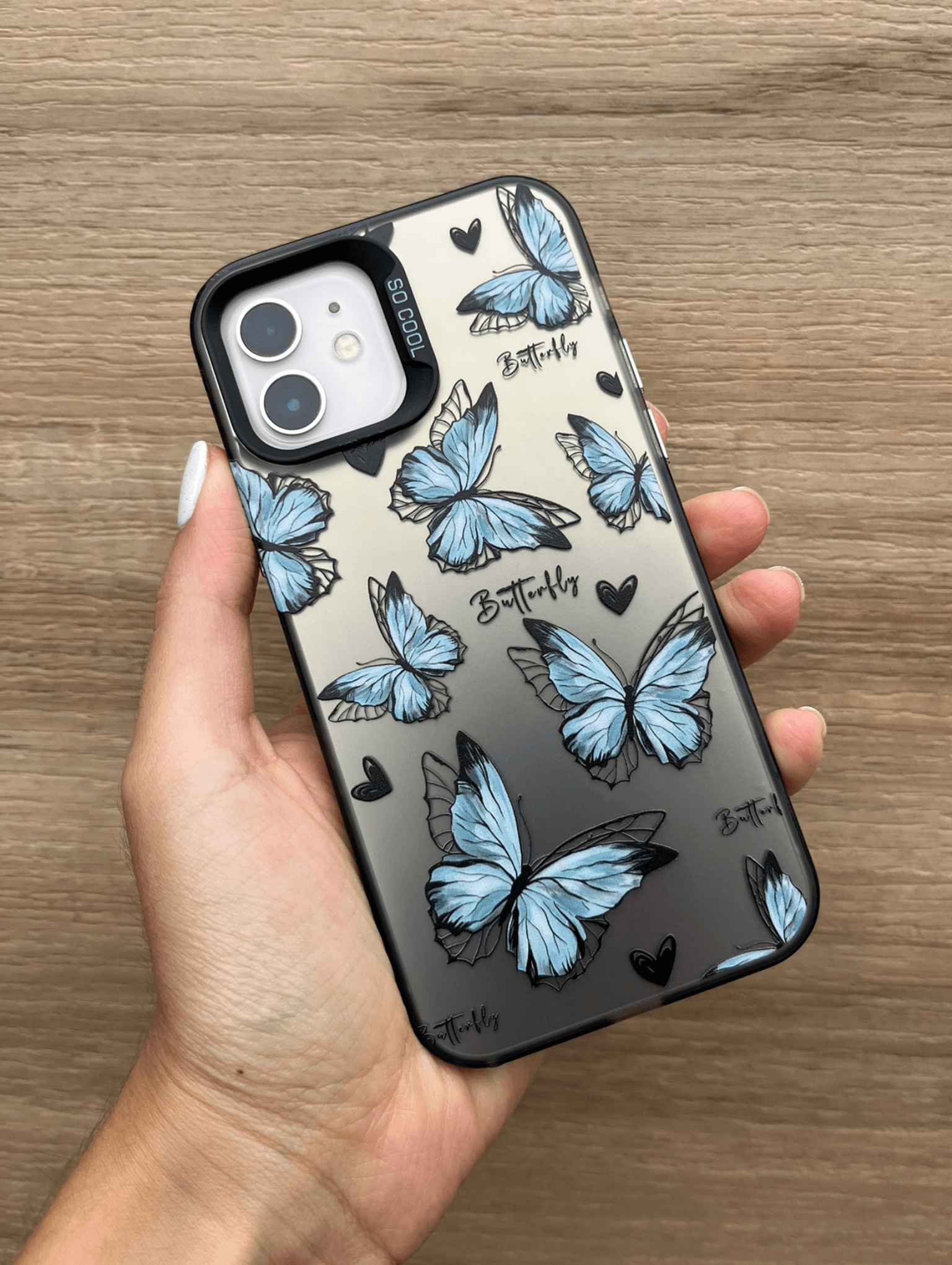 Case iPhone Butterfly: Textura Silver y Encanto