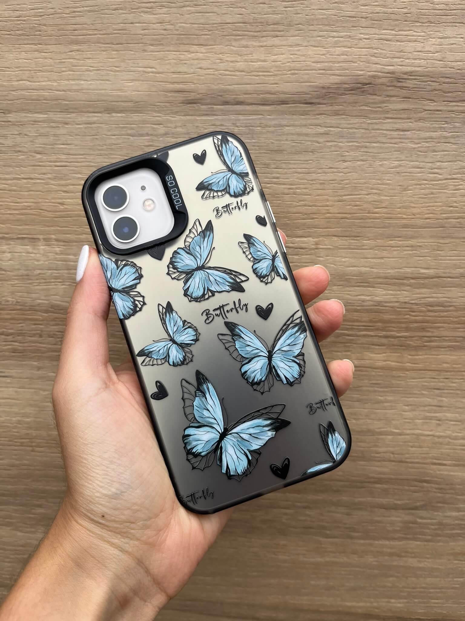 Case iPhone Butterfly: Textura Silver y Encanto