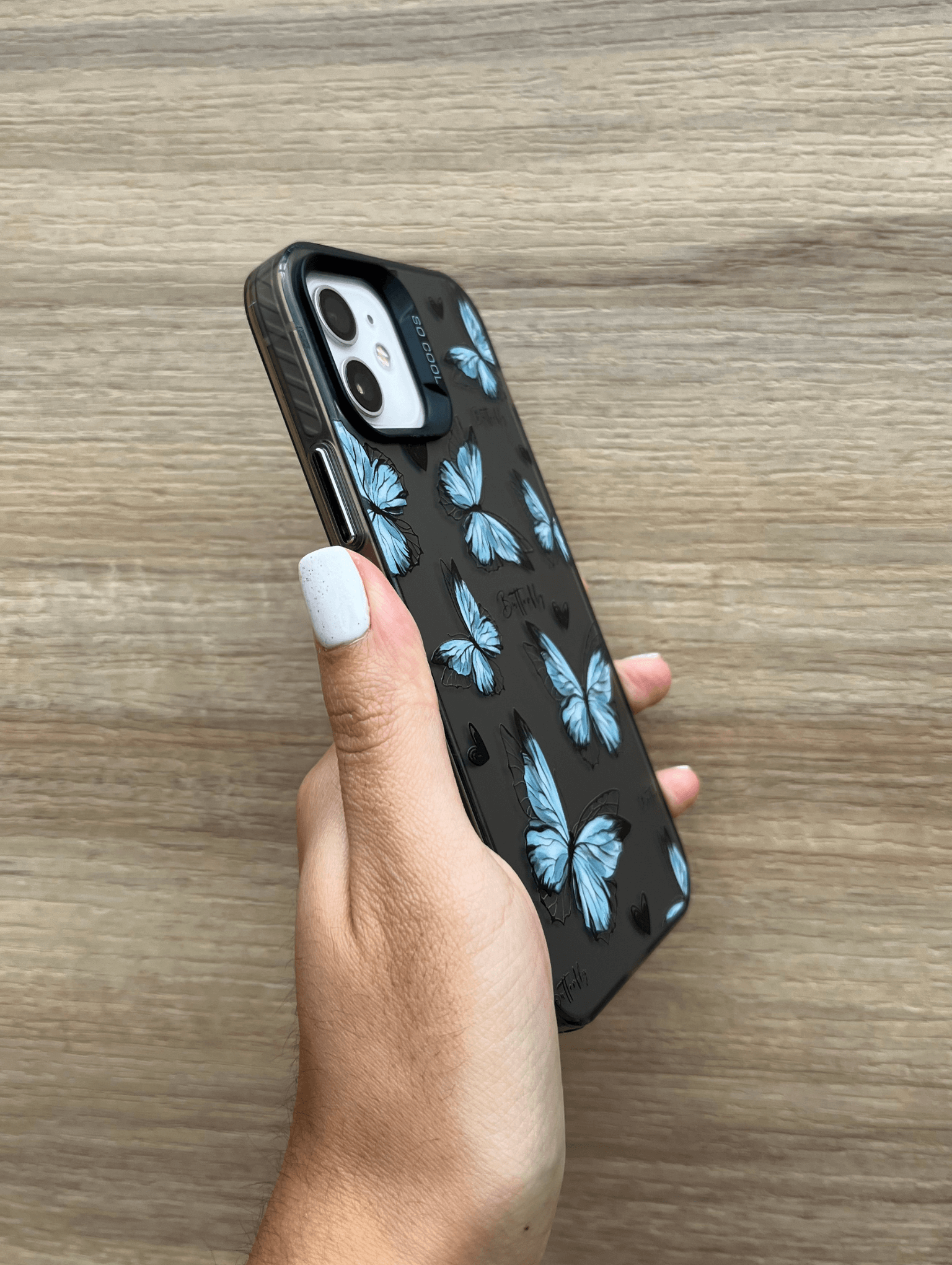 Case iPhone Butterfly: Textura Silver y Encanto